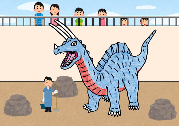 ウルトラ怪獣動物園 キングザウルス三世と男性飼育員 古代角竜 アガタロス さんのイラスト ニコニコ静画 イラスト