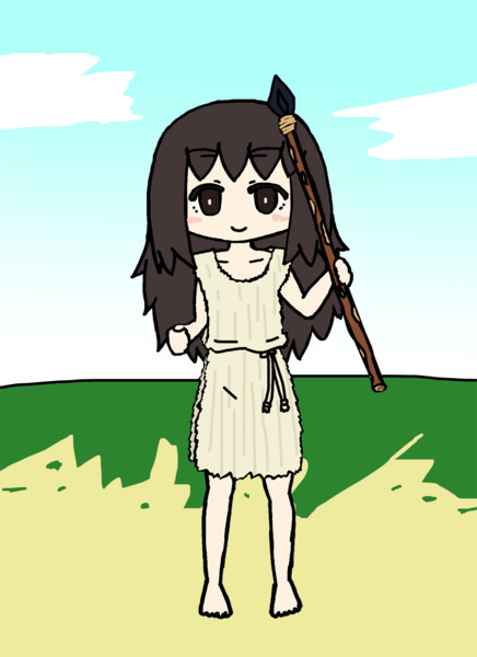 縄文時代の槍を持つ ゆう さんのイラスト ニコニコ静画 イラスト
