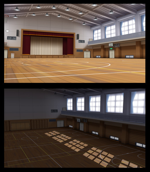 MMD]体育館 / ムムム さんのイラスト - ニコニコ静画(イラスト)