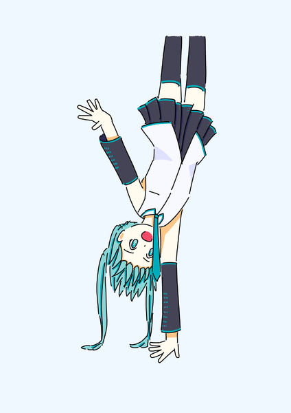 逆立ちする初音ミク 練習7 こはる さんのイラスト ニコニコ静画 イラスト