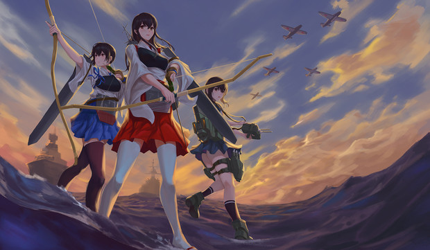 吹雪 赤城 加賀 艦これの3人ヒロイン / スーパーヒーロー さんの
