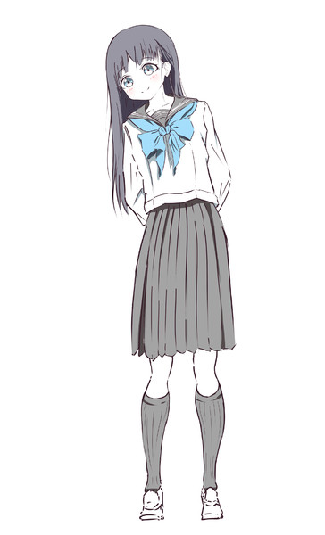 明日ちゃんのセーラー服　落書き