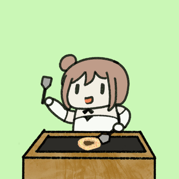 【GIF】もんじゃ焼きを作るさとうささら