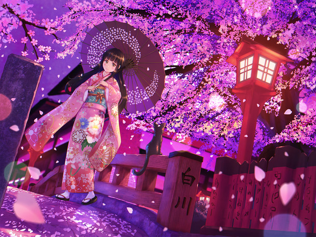 夜桜 ひげねこ さんのイラスト ニコニコ静画 イラスト