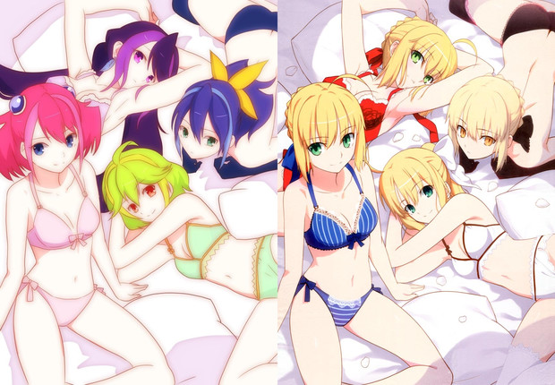 ランジェリー柚子シリーズ&アルトリア顔 4人のセイバー顔