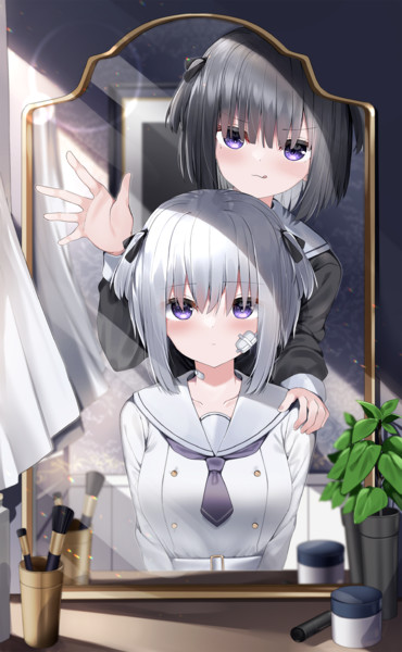 nyago 手描きイラスト オリジナル 女の子 イラスト 絵 ショート