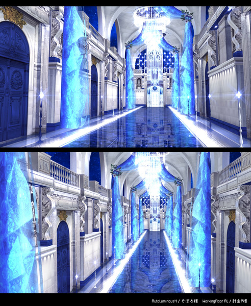 Mmdステージ配布 青の神殿ステージ Ai さんのイラスト ニコニコ静画 イラスト