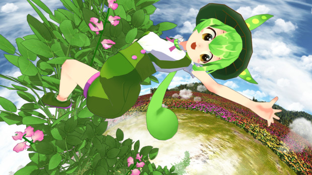 天まで届く豆の木なのだ 第6回みどりの静画博 Mmdmf22 Mmd花フェスタ22 瓦斯邏 Gasra さんのイラスト ニコニコ静画 イラスト