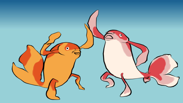 Mmd Omf12 歩く金魚 1026 さんのイラスト ニコニコ静画 イラスト