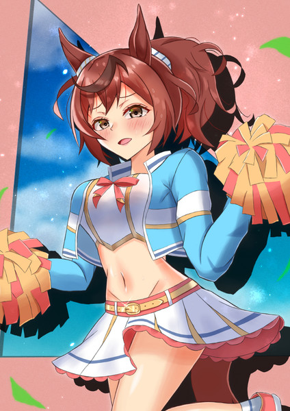 ゼ*ム様 ウマ娘　ナイスネイチャ　チアガール ウマ娘』大胆なヘソ出しチア衣装の「ナイスネイチャ」フィギュア