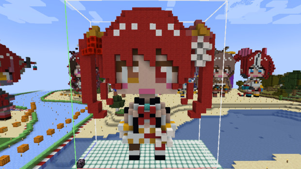 マインクラフトで作った宝鐘マリン アイドル衣装ver みずく あまみすく さんのイラスト ニコニコ静画 イラスト