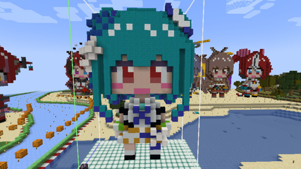 マインクラフトで作った潤羽るしあ アイドル衣装ver みずく あまみすく さんのイラスト ニコニコ静画 イラスト