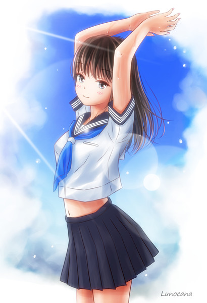 セーラー服の女の子 / ルノファ さんのイラスト - ニコニコ静画 (イラスト)