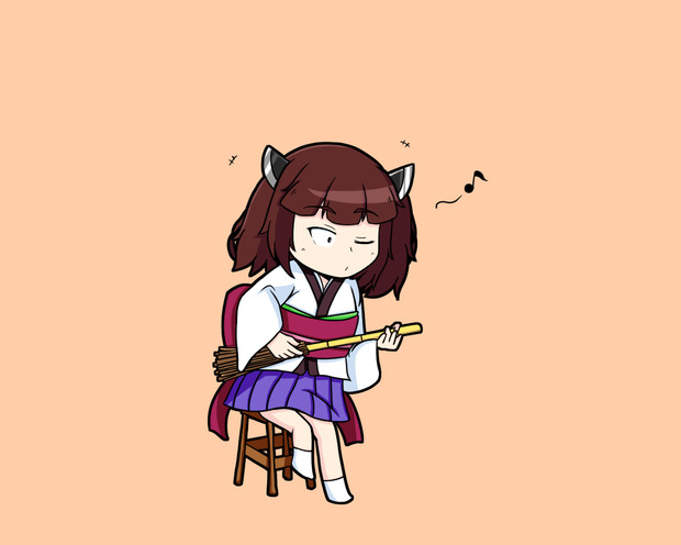 竹箒をギターに見立てるきりたん ハナ さんのイラスト ニコニコ静画 イラスト