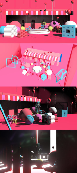 Mmd 適当ファンシーステージ配布 M 利己 さんのイラスト ニコニコ静画 イラスト