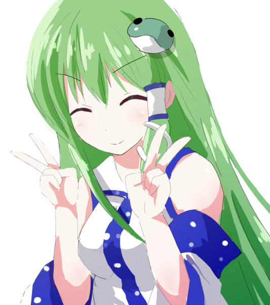 ダブルピース東風谷早苗 白田 忍 さんのイラスト ニコニコ静画 イラスト