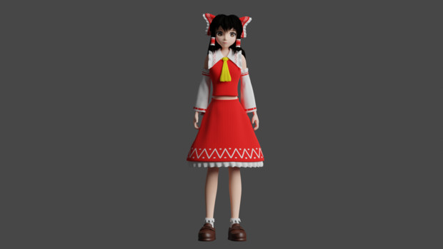 博麗霊夢3dモデル メイキィ さんのイラスト ニコニコ静画 イラスト