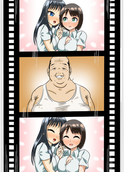 百合の間に挟まるおっさん