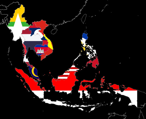 現代東南アジアの地図