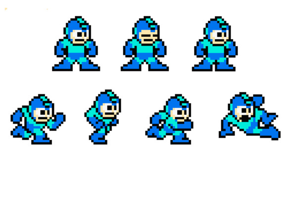 ドット絵 「ロックマン 」FC 1987-1994 スプライト / zuki ROCKMAN改