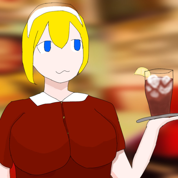 アイスティーを運ぶウェイストレスweb姉貴 坑穴 さんのイラスト ニコニコ静画 イラスト
