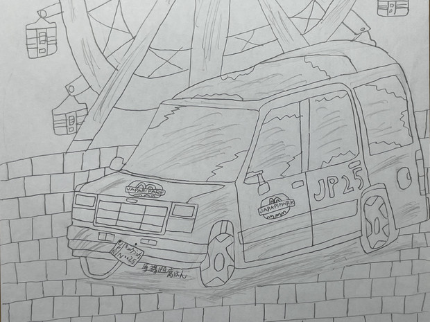 放置されたエクスプローラーのツアーカー (けものフレンズ)