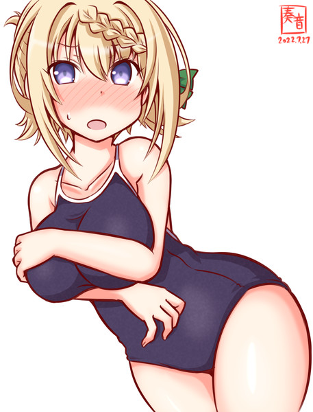 わんどろスク水のパース 奏音 さんのイラスト ニコニコ静画 イラスト