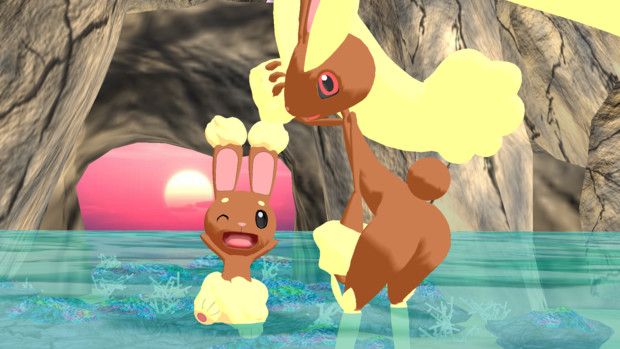 Mmdポケモン ミミロルとミミロップ モデル配布 The ジイ さんのイラスト ニコニコ静画 イラスト