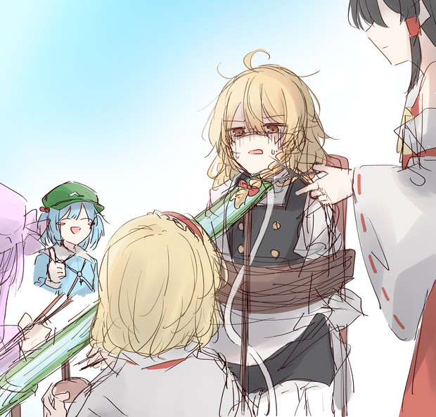 流しそうめんしようぜ かげおち さんのイラスト ニコニコ静画 イラスト