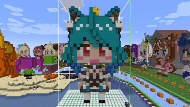 マインクラフトで作った潤羽るしあ 猫耳ver みずく あまみすく さんのイラスト ニコニコ静画 イラスト