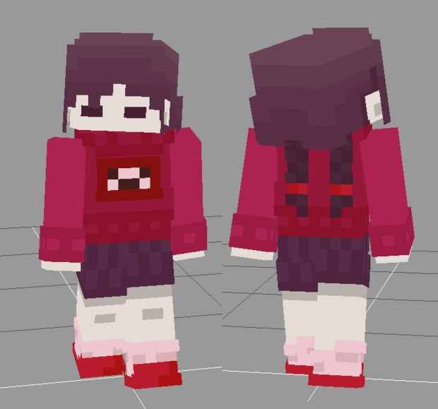 Minecraft 窓付き スキン 見本 ゆめにっき 雨外套 さんのイラスト ニコニコ静画 イラスト