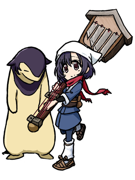 ヒスイ地方で狩猟笛を担ぐ白菊ほたる