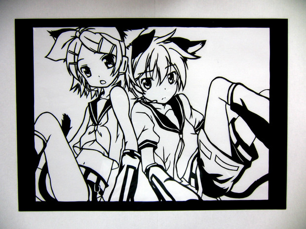 色々切り絵にしてみよう 鏡音リン レン ソソ さんのイラスト ニコニコ静画 イラスト