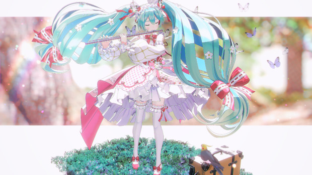 苺ミクちゃんとフルート