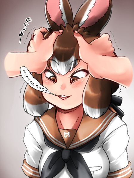 面の皮引っ張り上げる勢いで撫でると喜ぶうさぎさん Isna さんのイラスト ニコニコ静画 イラスト