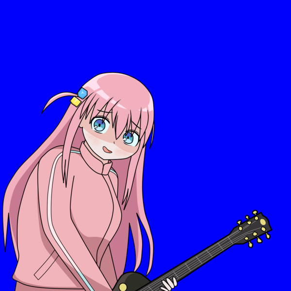 結束バンドと目配せしながら才気溢れるギターソロを弾く後藤ひとりbb どぐう さんのイラスト ニコニコ静画 イラスト