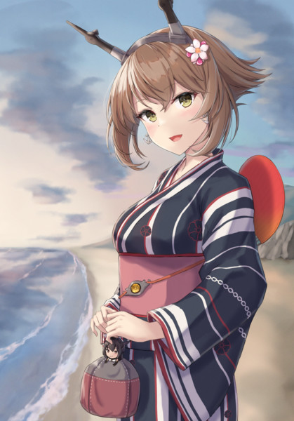 浴衣陸奥 ものく さんのイラスト ニコニコ静画 イラスト