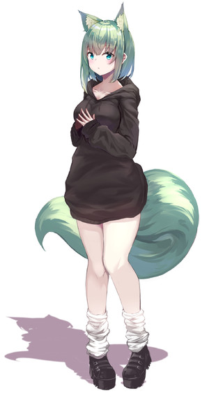 パーカー狐っ娘