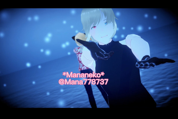 Brand New Worldミクさんver曲をオリキャラで踊ったよ、動画見に来てね〜 / Mananeko無断利用禁止だよ さんのイラスト