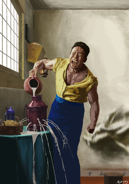 牛乳を注ぐ男 Mあわ さんのイラスト ニコニコ静画 イラスト