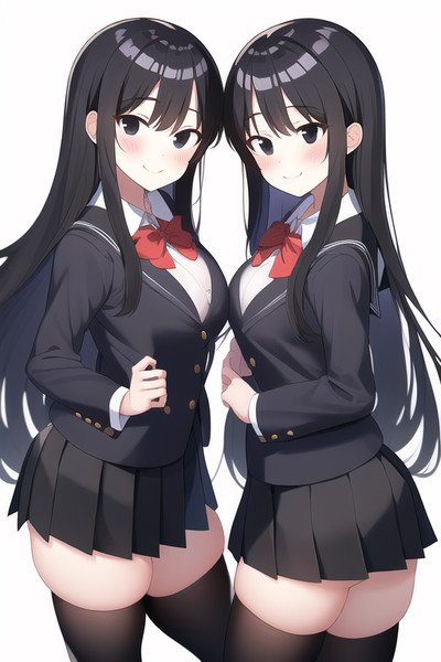 学生服の双子