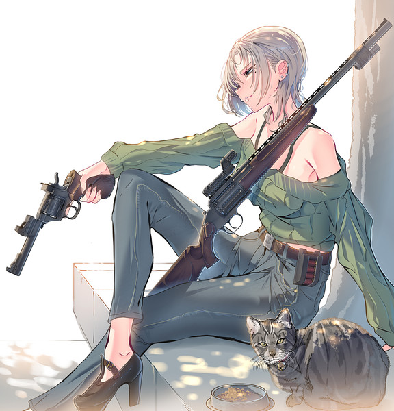 銃 女の子 猫 Daito さんのイラスト ニコニコ静画 イラスト
