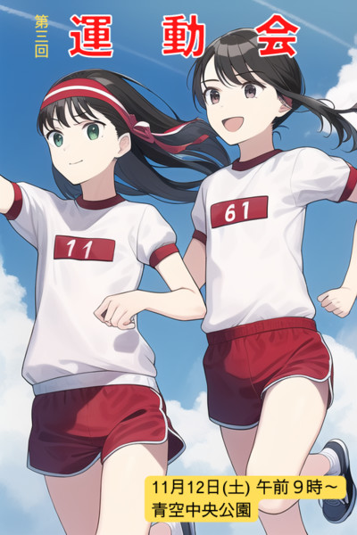 Ai運動会ポスター のえごころ Aiイラスト さんのイラスト ニコニコ静画 イラスト