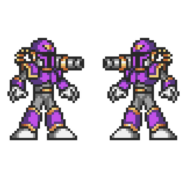 ドット絵 「VAVA」 (Σ) 左右 ロックマンX 1993 SFC