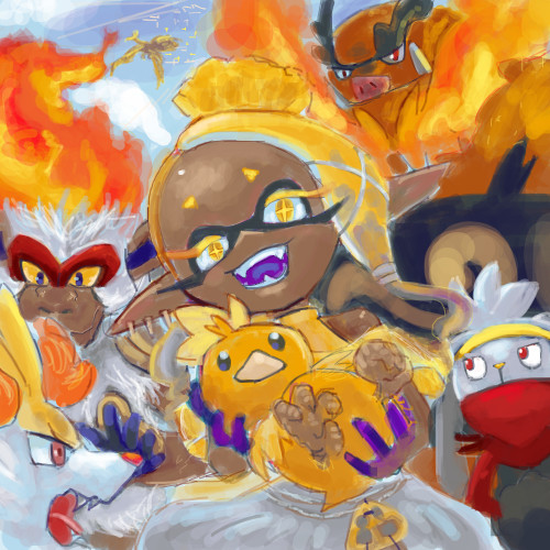 スプラトゥーン3 ポケットモンスター チームほのおタイプ Ke77 さんのイラスト ニコニコ静画 イラスト