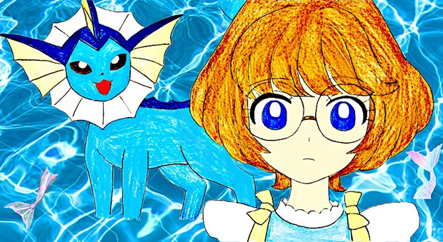 イーブイが水の石で シャワーズに Dolphin Venus さんのイラスト ニコニコ静画 イラスト