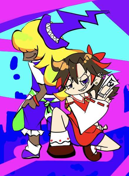 海外アニメ風 霊夢と魔理沙 しろいこな さんのイラスト ニコニコ静画 イラスト
