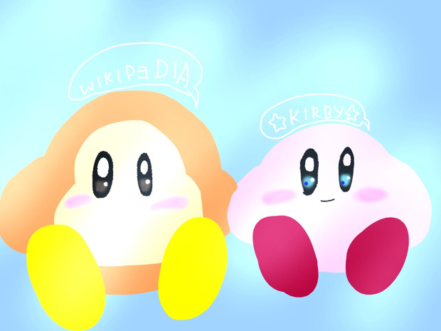 カービィとワドルディのお空の壁紙 のぉんさん さんのイラスト ニコニコ静画 イラスト
