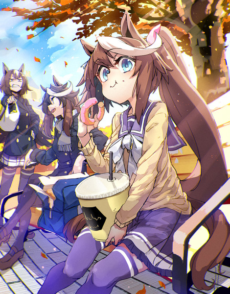 冬のテイオーとラージはちみー
