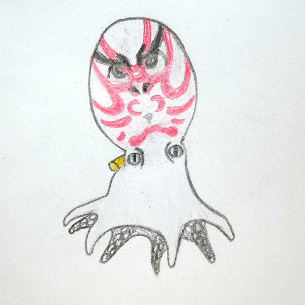 【未来生物】隈取メイクな模様、カブキダコ